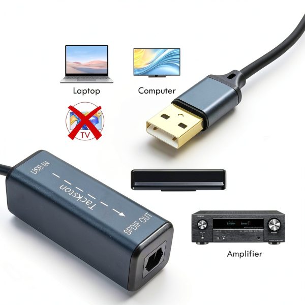 Tackston Products USB A to S/PDIF Optical Audio Converter-1