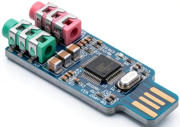 YWBL-WH USB Sound Card Audio Adapter with Mic-3