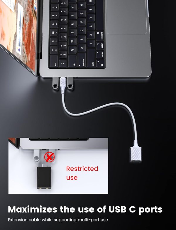 USB‑C Sound Card MOSWAG Dual 3.5mm Nylon Splitter-5