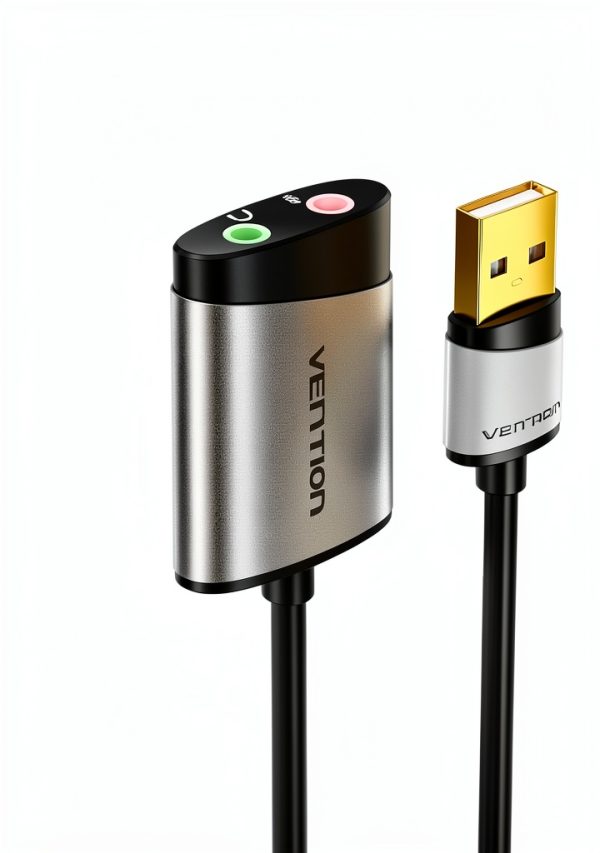 USB Audio Adapter VENTION Sound Card Aluminum-4