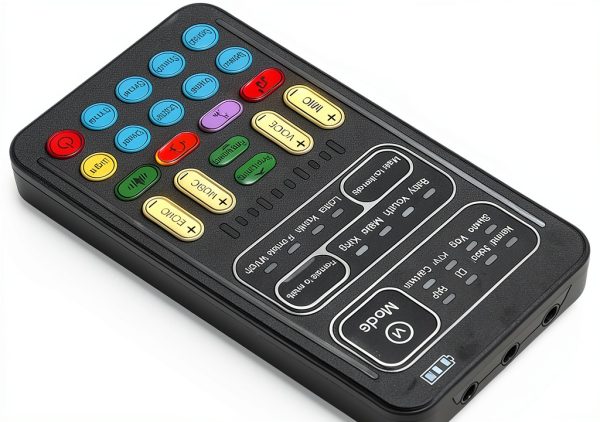 Asixxsix External Sound Card Portable Voice Changer-4