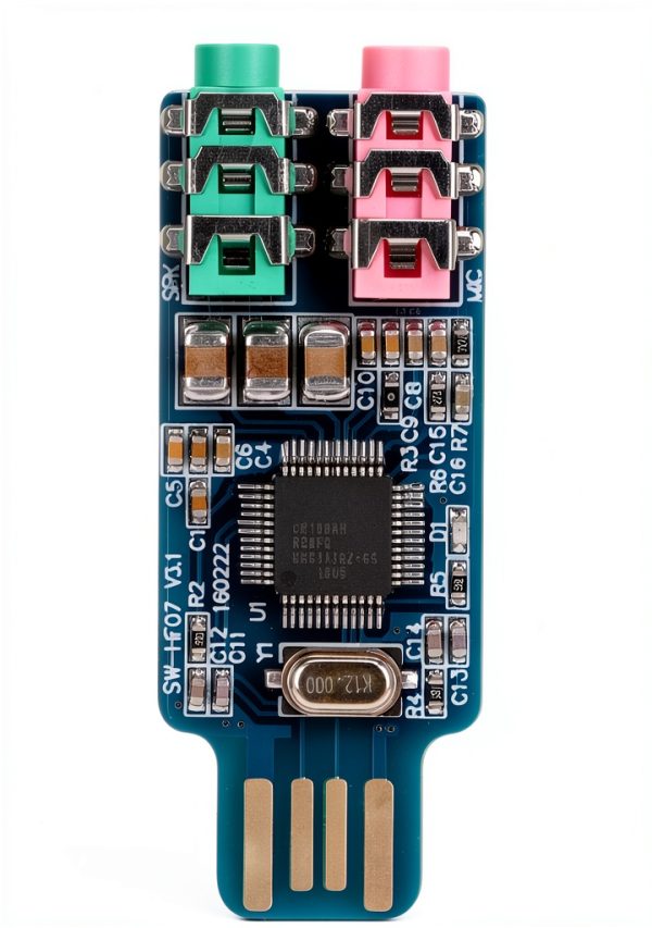 YWBL-WH USB Sound Card Audio Adapter with Mic-1