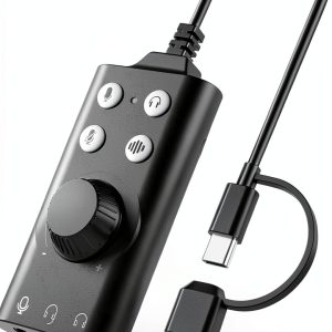 Neewer USB Audio Adapter Compact Plug Play Design-0
