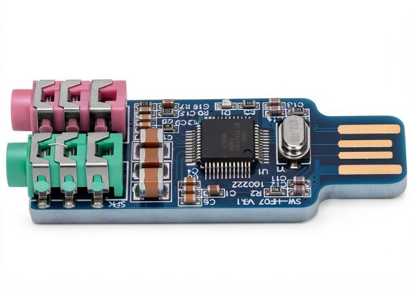 YWBL-WH USB Sound Card Audio Adapter with Mic-0