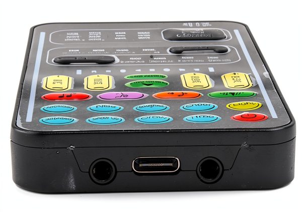 Asixxsix External Sound Card Portable Voice Changer-5