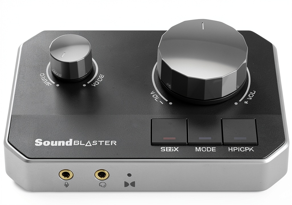 Creative SB1900 external sound card connected to a gaming PC