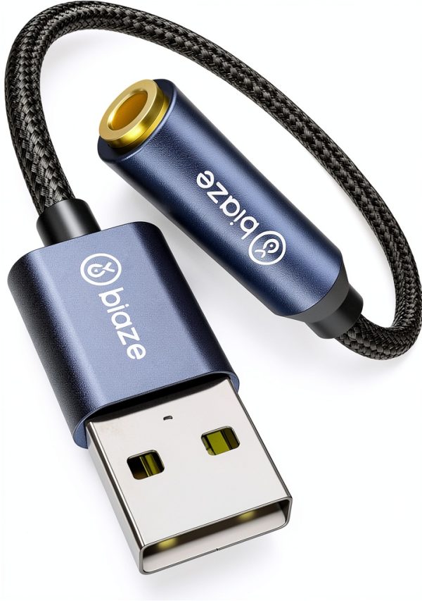 Biaze USB Audio Adapter Grey-0