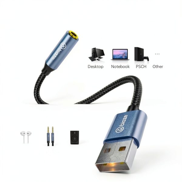 Biaze USB Audio Adapter Grey-1