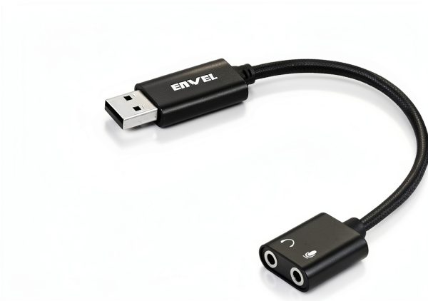 ENVEL USB Stereo Sound Card Black Pro for PC-3