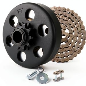 FDJ 3/4" Centrifugal Clutch Kit with 5ft #40 Chain for Mini Bikes and-0